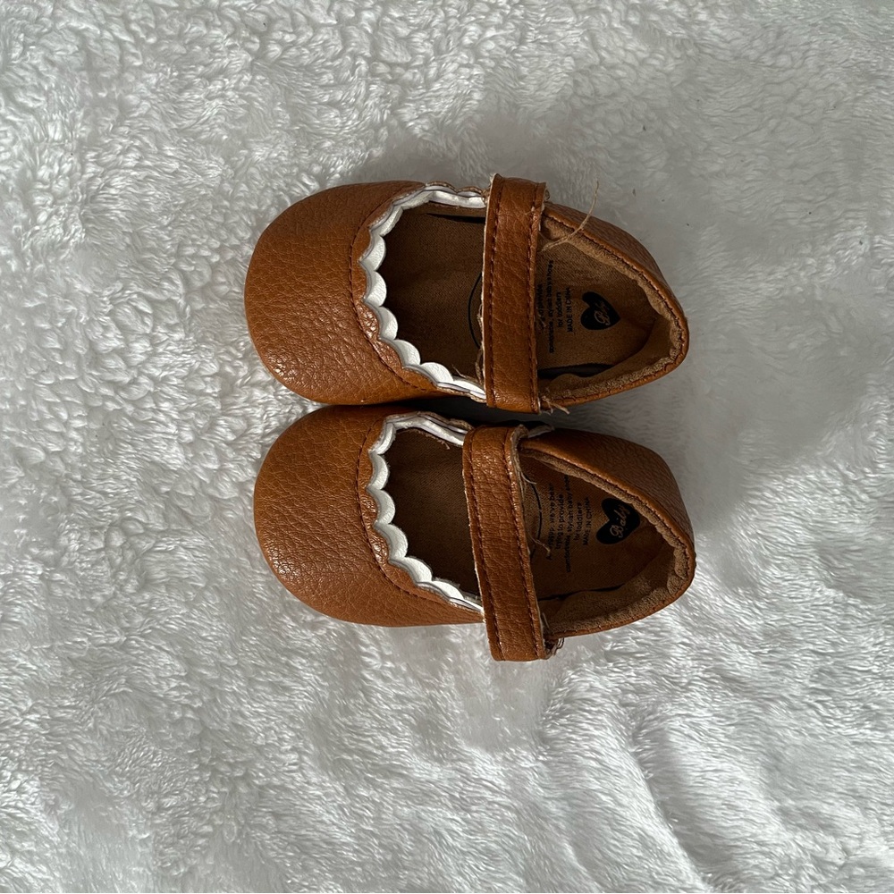 Brown Leather Baby Shoes